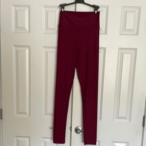 Natalie Dancewear Burgundy High-Waisted Leggings ladies size M